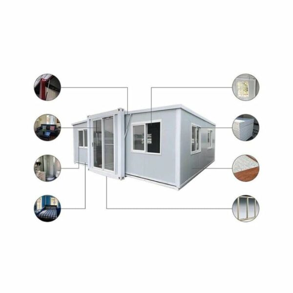 Container Homes 20ft and 40ft Portable Prefabricated Tiny Home, Mobile Expandable Prefab House for Garden,Warehouse,Storage,Vacation Houses,Office Spaces with Restroom Easy Assemble. ? Premium & Durable Design-New - Image 2