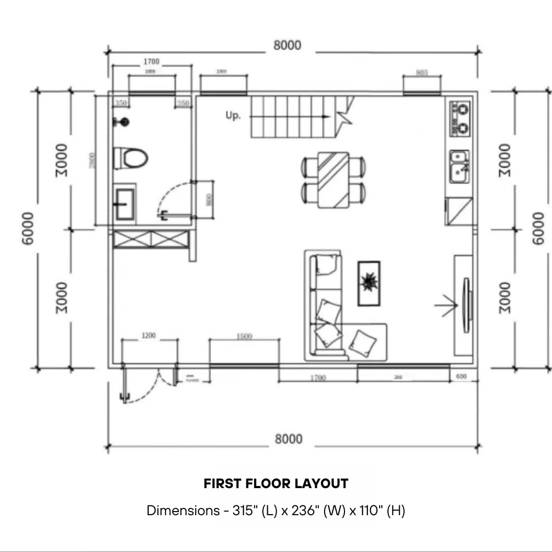 Barn Homes Double Story Flat Pack House with Bathroom and Kitchen, Foldable Tiny Home, 20ft & 40ft, Mobile House, Modular Homes, Container Homes, Tiny House to Live in, Cabin Prefab (20 FT). ? Premium & Durable Design-New - Image 6