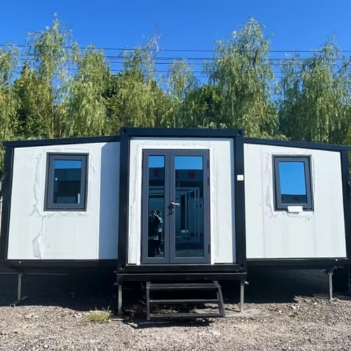 20/40FT Tiny House to Live in,Portable Prefab House with 3 Bedroom,1 Full Equiped Bathroom and Kitchen, 2 Story Prefabricated Container House for Adults ? Premium & Durable Design-New