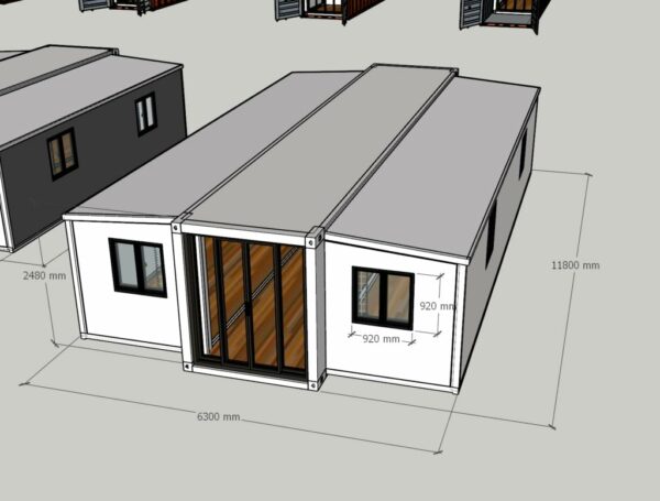 Tiny House with Luxury Design, with 3 Bedroom, 1 Living Room, 1 Full Equiped Bathroom and Kitchen,Prefabricated Container House ? Premium & Durable Design-New - Image 2