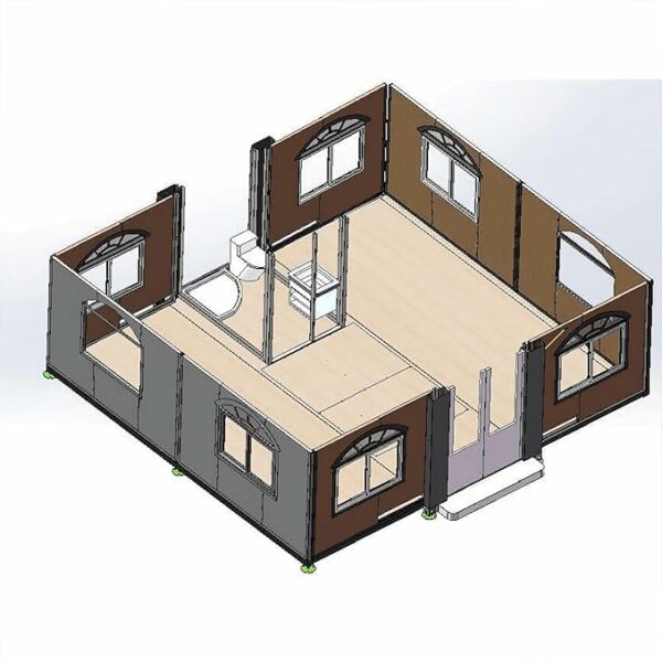 Portable Tiny Home, 19X20FT, Foldable Prefab House, Expandable Container Design with Bathroom - Ideal for Adults, Families, Remote Living,Outdoor Storage Shed,Tiny Home,Premium Strong Materials-New - Image 5