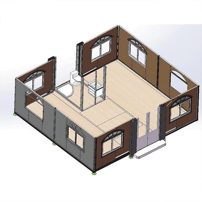 Portable Tiny Home, 19X20FT, Foldable Prefab House, Expandable Container Design with Bathroom - Ideal for Adults, Families, Remote Living,Outdoor Storage Shed,Tiny Home,Premium Strong Materials-New - Image 5