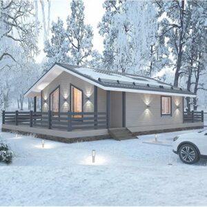 Folding Prefab Tiny Home 20ft Mobile Tiny House for Sale, Prefabricated Foldable Container House 2 Bedrooms 1 Bathroom 1 Kitchen with Cabinets, Portable Container House to Live in for Adults-New