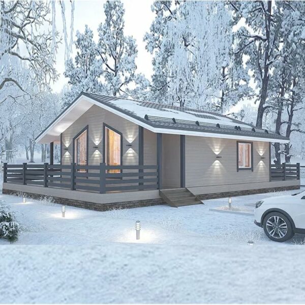 Folding Prefab Tiny Home 20ft Mobile Tiny House for Sale, Prefabricated Foldable Container House 2 Bedrooms 1 Bathroom 1 Kitchen with Cabinets, Portable Container House to Live in for Adults-New