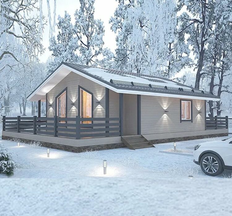 Folding Prefab Tiny Home 20ft Mobile Tiny House for Sale, Prefabricated Foldable Container House 2 Bedrooms 1 Bathroom 1 Kitchen with Cabinets, Portable Container House to Live in for Adults-New