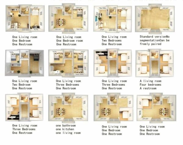 Tiny Homes 40FT Tiny House to Live with 3 Bedroom,1 Full Equiped Bathroom and Kitchen,Prefabricated Container House for Adults Living,Foldable Mobile Home Shipping Guaranteed ? Premium & Durable Design-New - Image 5