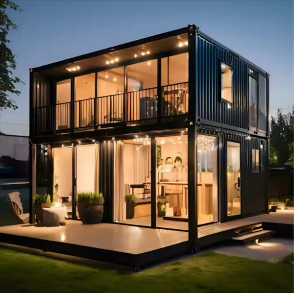 20/40FT Tiny House to Live in, Prefab Home Weather Resistant, Rust Proof Double Story Beach Home to Live in, Double Storey Prefab House with Living Room, Bathroom, Bedrooms, Kitchen and Terrace ? Premium & Durable Design-New - Image 3