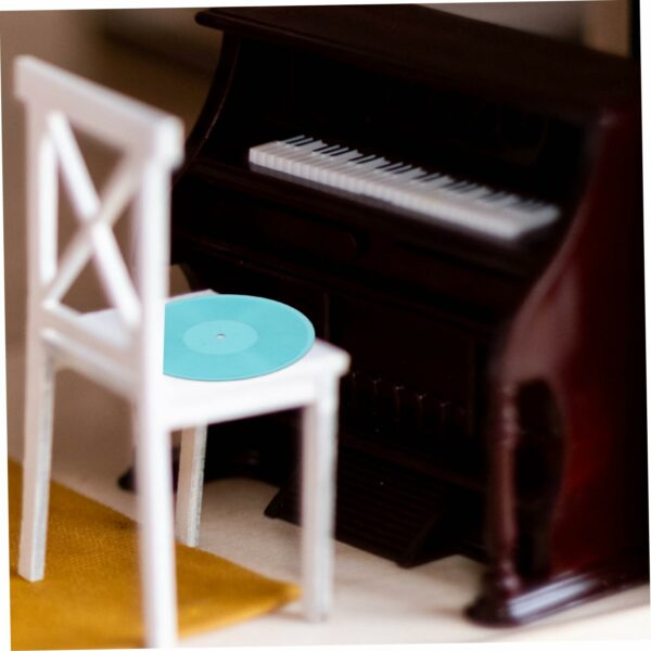 6pcs Dollhouse Records Doll House Model Toys for Miniature House Toys Retro Decor Decorative Mini House Decor Landscaping Mini Record Ornament Miniature Toy Plastic ? Premium & Durable Design-New - Image 3