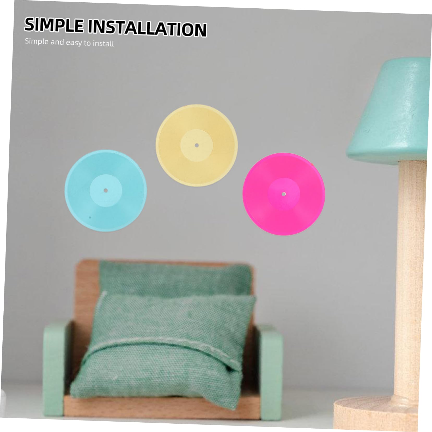 6pcs Dollhouse Records Doll House Model Toys for Miniature House Toys Retro Decor Decorative Mini House Decor Landscaping Mini Record Ornament Miniature Toy Plastic ? Premium & Durable Design-New - Image 5