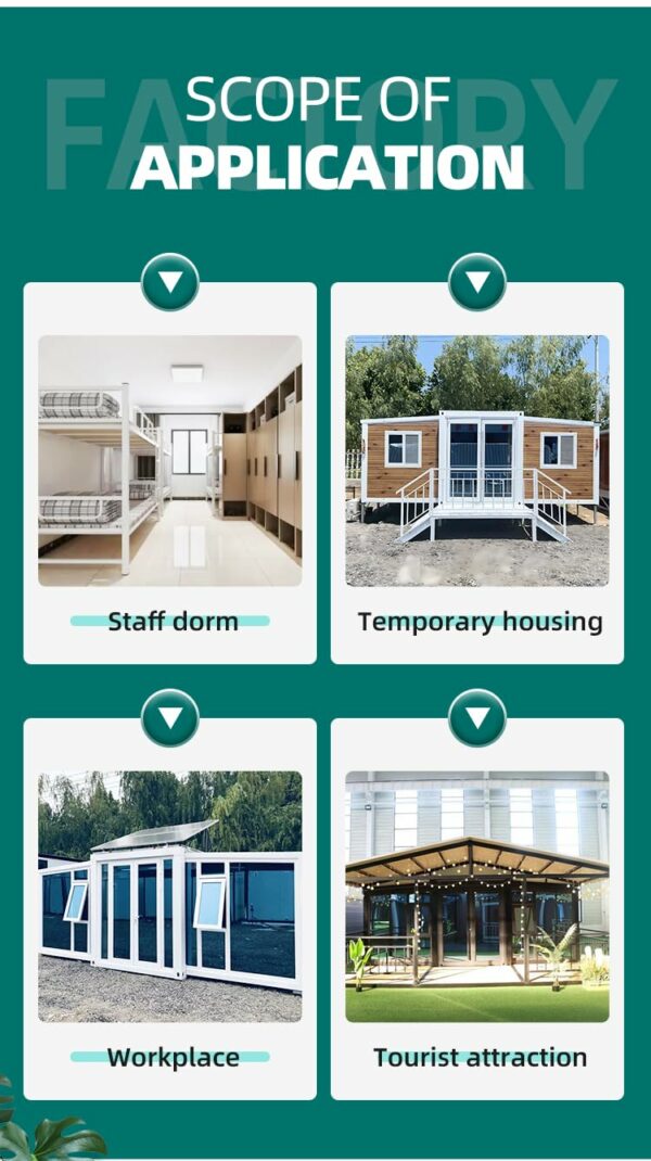 Modern 20ft & 40ft Expandable Container Home - Prefabricated Mobile House with Two Bedrooms and Full Bathroom ? Premium & Durable Design-New - Image 4
