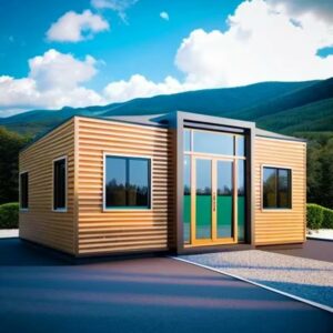20/40FT Tiny House to Live in,Portable Wooden Prefab House with 2 Bedroom,1 Full Equiped Bathroom and Kitchen, Prefabricated Container House for Adults,Foldable Mobile Home ? Premium & Durable Design-New