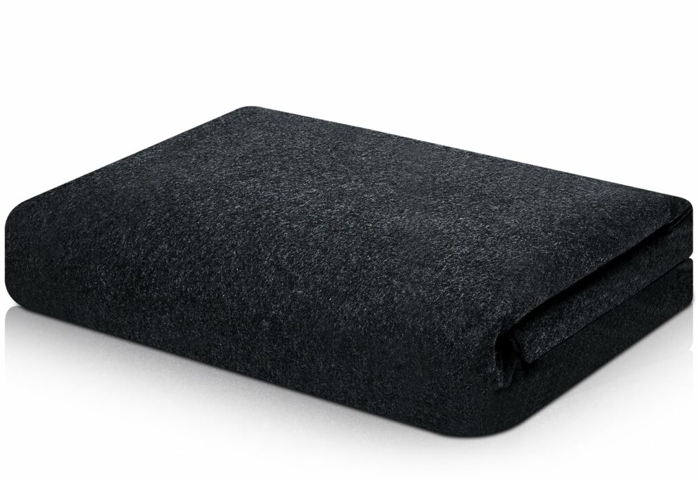 Haull Waterproof Outdoor Storage Shed Mat, 10×10 ft, Felt Surface, Non Slip Backing, Washable, Storage Shed Not Included-New