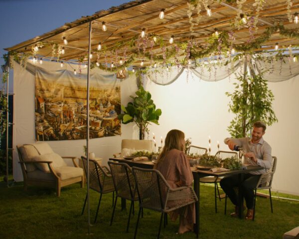 Sieger Sukkah - Sukkot, Canvas Walls for Cool Comfort, Easy Tool-Free Setup, Free Storage Bag (10x12 Feet)-New - Image 3