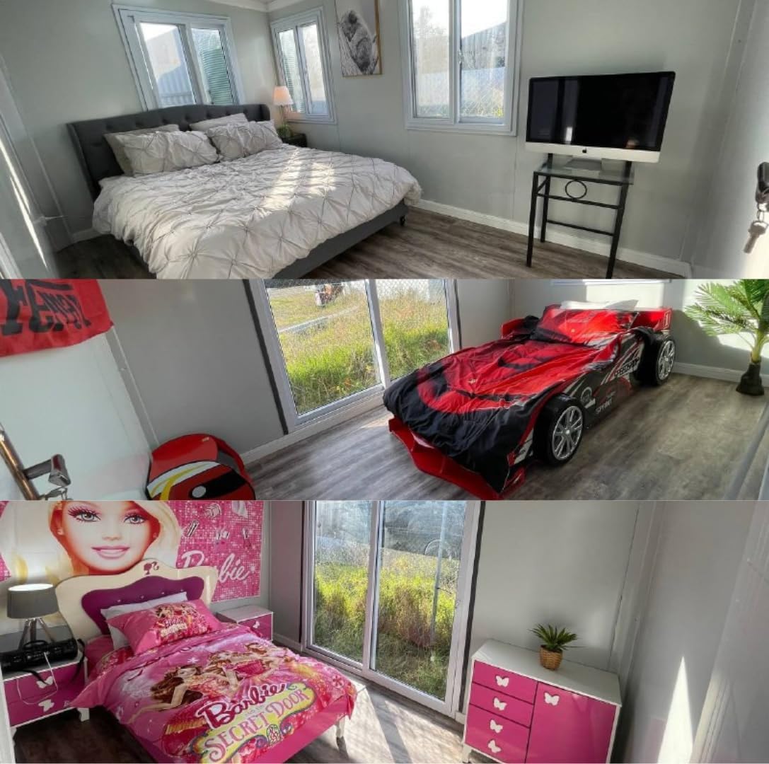 40FT Tiny House to Live in,SAA Portable Prefab House with 3 Bedroom 1 Full Equipped Bathroom and Kitchen,Foldable Mobile Home with Steel Frame,Prefabricated Expandable Container ? Premium & Durable Design-New - Image 6