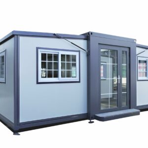 19x20ft Portable Prefabricated Tiny Home, Mobile Expandable Plastic Prefab House for Hotel, Booth, Office, Guard House, Shop, Villa, Warehouse, Workshop-New