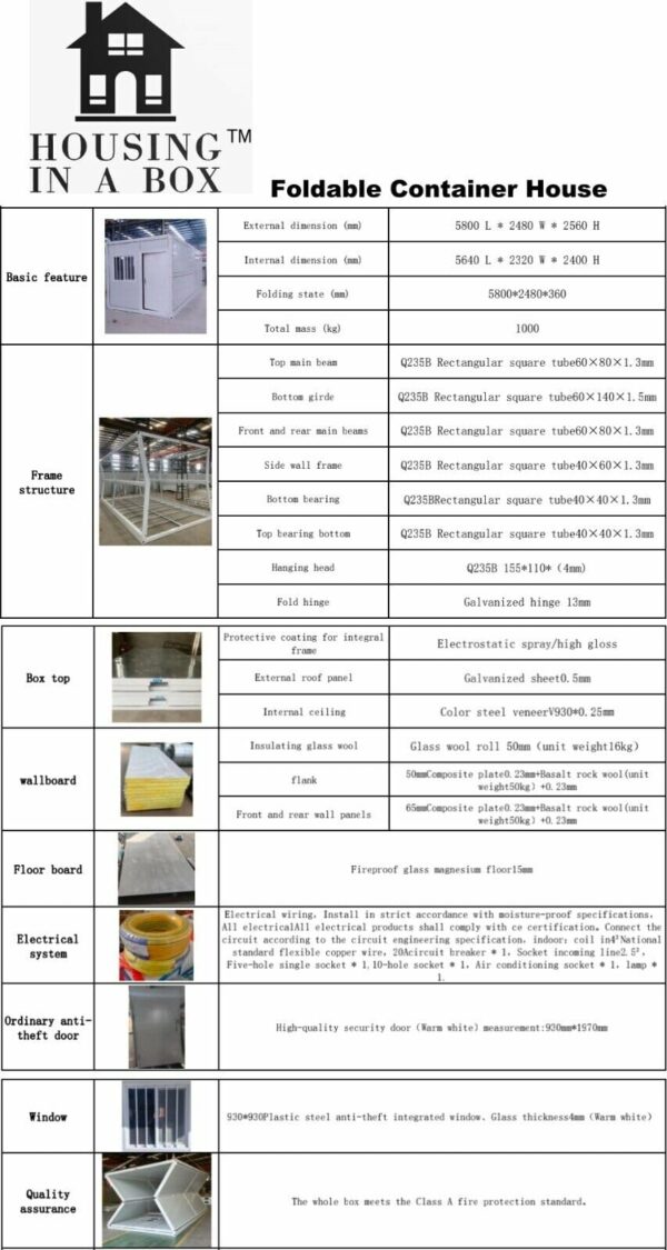 Mobile Foldable Prefab House 19ft x 8ft Portable Modern Prefabricated Container House Building Tiny Home-New - Image 6