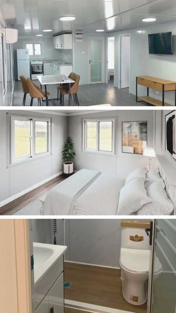 Tiny Homes 40FT Tiny House to Live with 3 Bedroom,1 Full Equiped Bathroom and Kitchen,Prefabricated Container House for Adults Living,Foldable Mobile Home Shipping Guaranteed ? Premium & Durable Design-New - Image 2