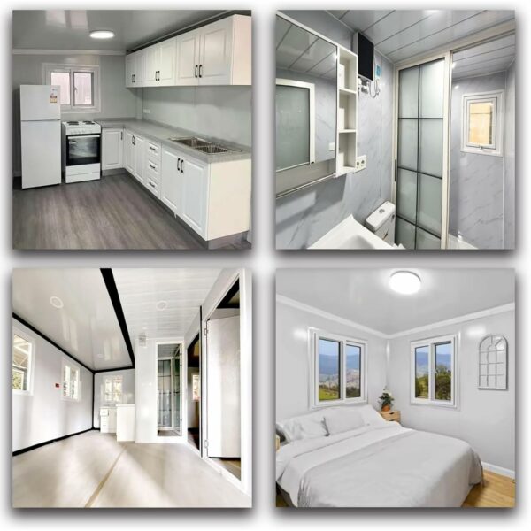 Tiny Homes for Sale Prefab, 20Ft&40Ft Expandable Container House Prefab Tiny Homes with 2 Bedrooms, 1 Fully Equipped Bathroom and Kitchen, 1 Living Room, Mobile Modular House ? Premium & Durable Design-New - Image 4