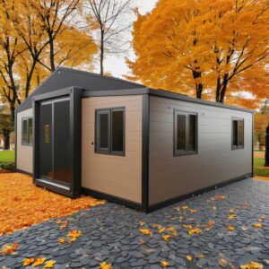 Movable Prefab Tiny Home for Sale, 20ft Portable Container House with 2 Bedrooms, 1 Full Equipped Kitchen and Bathroom, Modular Tiny Home to Live in for Adults ? Premium & Durable Design-New