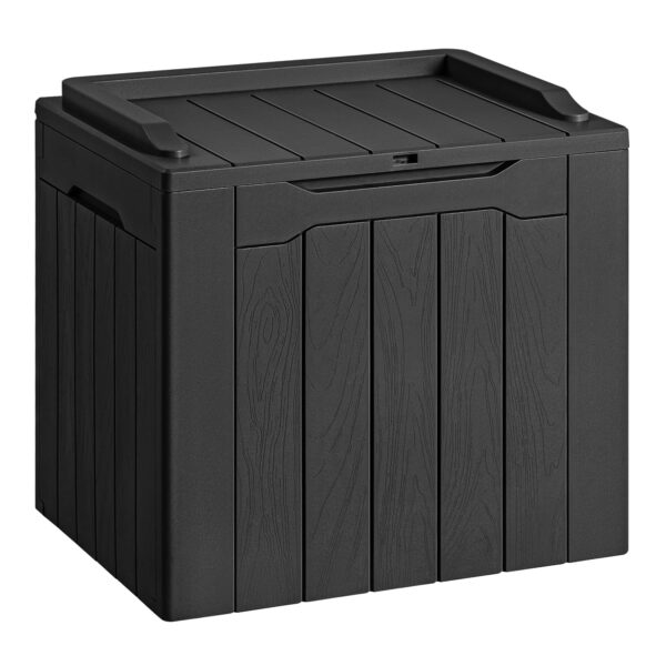 Devoko 30 Gallon Resin Deck Box Outdoor Indoor Waterproof Storage Box for Patio Furniture Pool Accessories Storage for Cushion Garden Tools (30 Gallon, Black) ? Premium & Durable Design-New