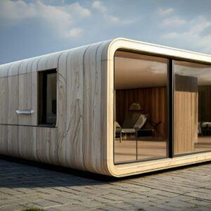 Prefab Modern Tiny House 20ft and 40ft Modular Cabin House, Tiny Home, B&B, Office, Kiosk, Pool House, bar, Outdoor Living (40X8X8 FT (Shell)), white, modpod2030 ? Premium & Durable Design-New