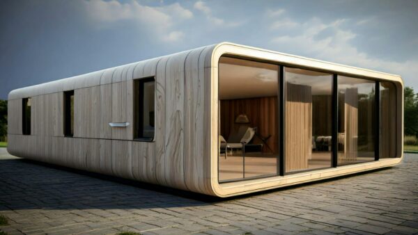 Prefab Modern Tiny House 20ft and 40ft Modular Cabin House, Tiny Home, B&B, Office, Kiosk, Pool House, bar, Outdoor Living (40X8X8 FT (Shell)), white, modpod2030 ? Premium & Durable Design-New