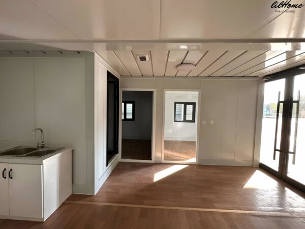 19x20FT Portable Prefabricated Tiny Home for Sale, Mobile Expandable Plastic Prefab House with 1 Full Equiped Bathroom and Kitchen,Container House for Adults Living,Foldable Home with Steel Frame ? Premium & Durable Design-New - Image 3