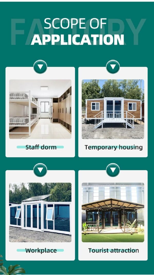 Modular Prefabricated Container Home - Customizable Tiny Home with Bathroom, Kitchen, Living Room & Bedroom - Mobile Home Solution for Adults - Ideal Tiny Homes to Live in-New - Image 4