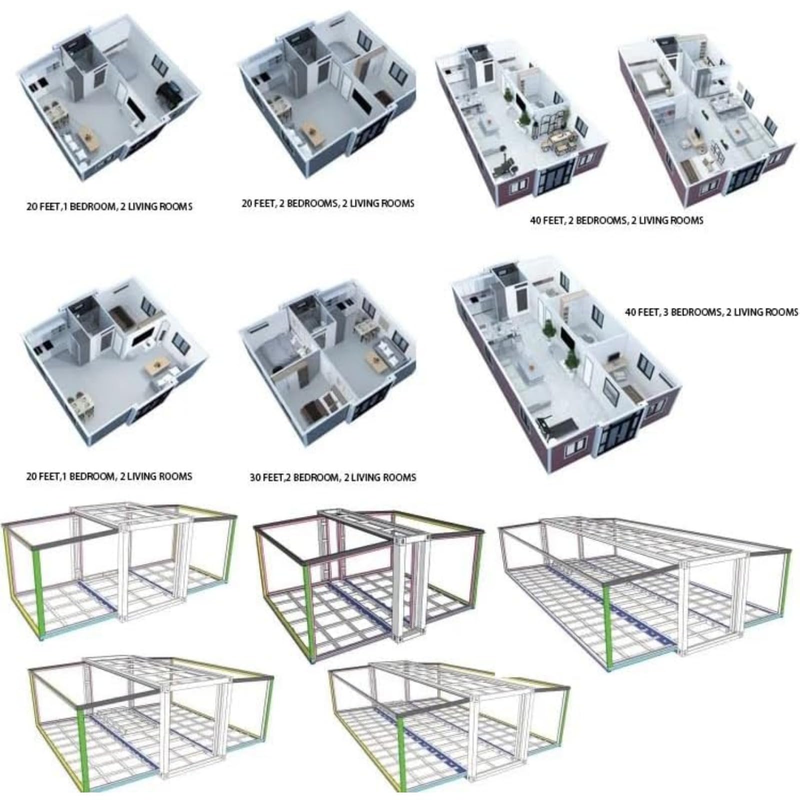 Double-Wing Folding Box Movable Room Modular Prefabricated Portable Foldable Homes 20ft Office Folding Container House?Customizable Portable prefabricatedtiny Tiny Home?Portable prefab Tiny House ? Premium & Durable Design-New - Image 6