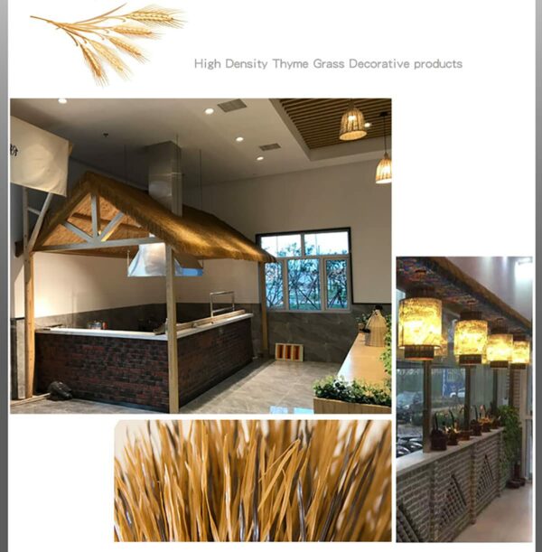 Duck Blind Grass Tiki Straw Roof 47x50cm Artificial Thatch Mexican Tiki Hut Palm Thatch Rolls for Tiki Umbrella Covers Mini Bar Palapa Thatch Roofs(Size:4pcs)-New - Image 3