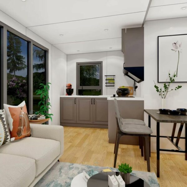 Tiny Homes to Live in for Adults, 20Ft&40Ft Tiny Home for Sale Prefab House Customizable with 2 Bedrooms, 1 Fully Equipped Bathroom and Kitchen, 1 Living Room?Amazon Prefabricated House,Mobile House ? Premium & Durable Design-New - Image 3