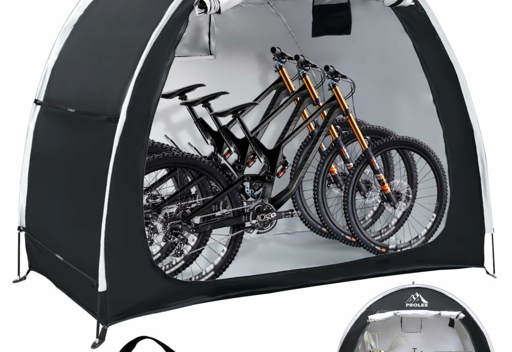 Bike Shed 6.6FT, Waterproof Oxford Fabric Storage Tent for 2 Bikes, Outdoor Storage with Window Design, Black-New