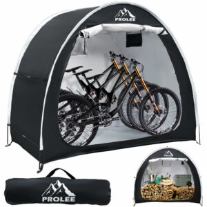 Bike Shed 6.6FT, Waterproof Oxford Fabric Storage Tent for 2 Bikes, Outdoor Storage with Window Design, Black-New
