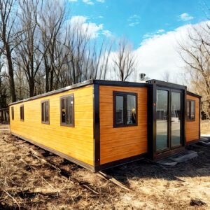 Tiny Homes for Sale Prefab, 20Ft&40Ft Expandable Container House Prefab Tiny Homes with 2 Bedrooms, 1 Fully Equipped Bathroom and Kitchen, 1 Living Room, Mobile Modular House ? Premium & Durable Design-New