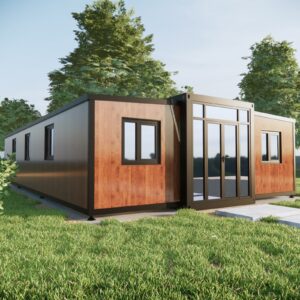 40FT Tiny House to Live in,Portable Prefab House with 3 Bedroom,1 Full Equiped Bathroom and Kitchen,Prefabricated Container House for Adults Living,Foldable Mobile Home with Steel Frame ? Premium & Durable Design-New