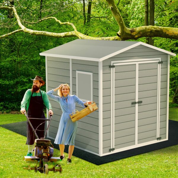 Haull Waterproof Outdoor Storage Shed Mat, 10x10 ft, Felt Surface, Non Slip Backing, Washable, Storage Shed Not Included-New - Image 2
