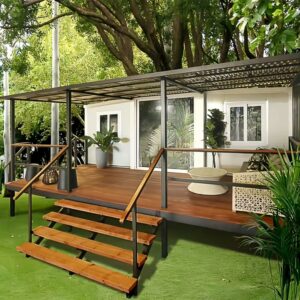 Prefab Tiny Homes 19x20ft Luxury Boxable House, 40ft Prefabricated Wooden Tiny House with 2 Bedroom, 1 Full Equipped Bathroom and Kitchen ? Premium & Durable Design-New