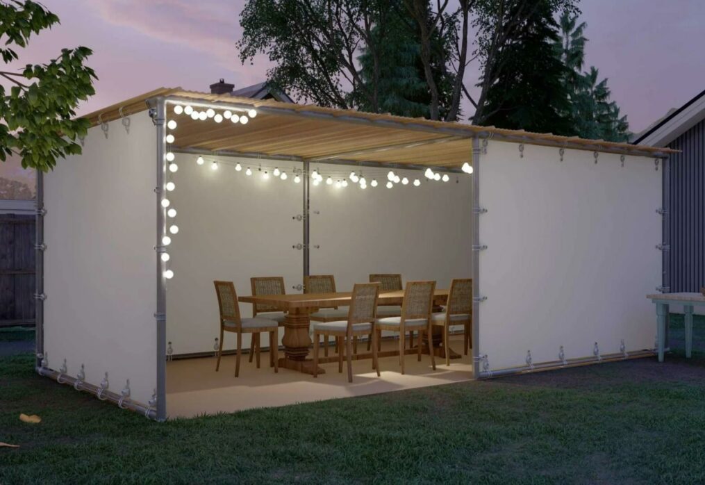 Sieger Sukkah – Sukkot, Canvas Walls for Cool Comfort, Easy Tool-Free Setup, Free Storage Bag (10×12 Feet)-New