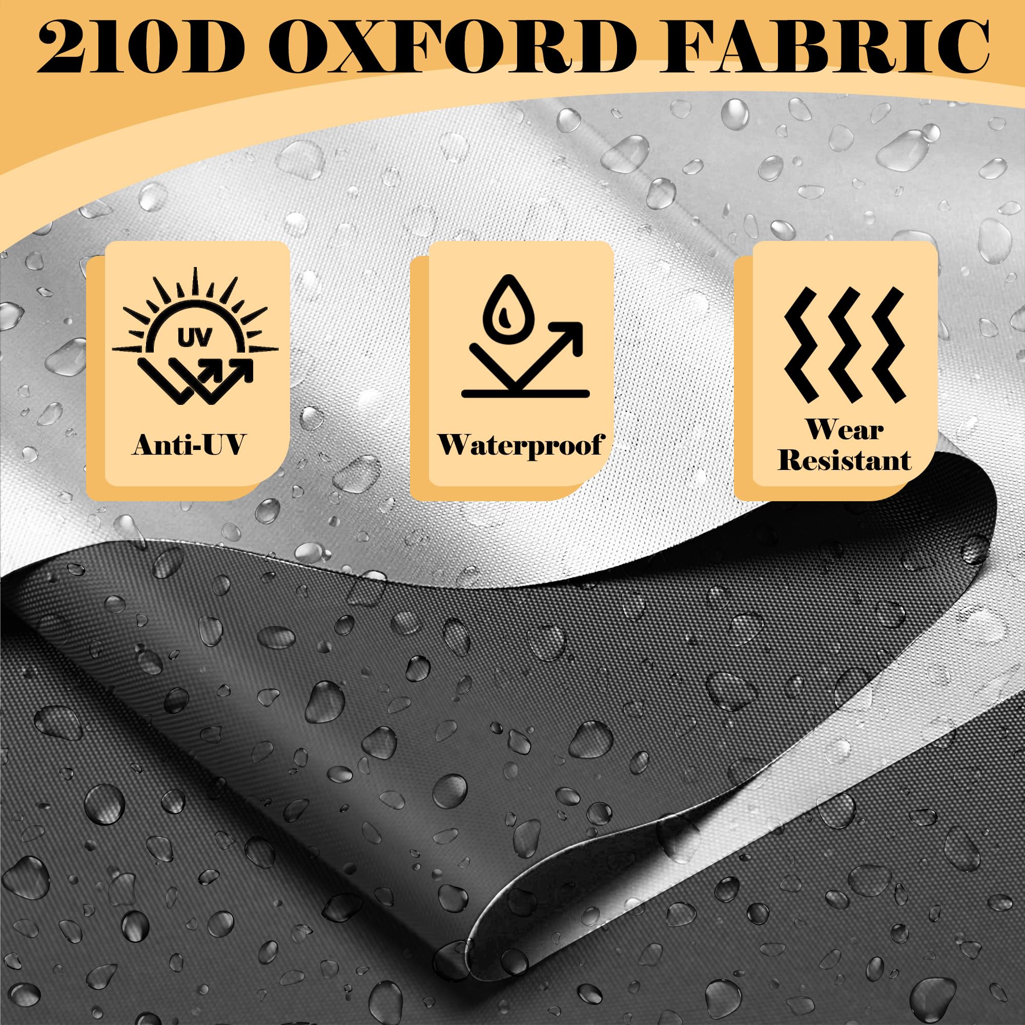 Bike Shed 6.6FT, Waterproof Oxford Fabric Storage Tent for 2 Bikes, Outdoor Storage with Window Design, Black-New - Image 5