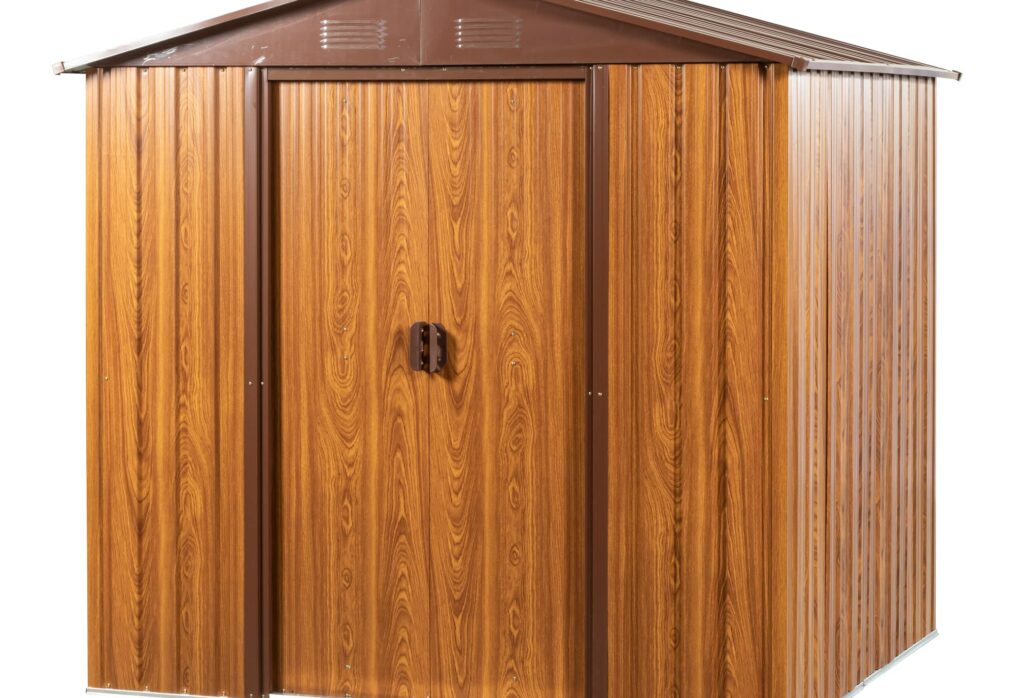 Outdoor Storage Shed 6ft x 6ft Heavy Duty Metal Tool Sheds Storage House Easy Assembly for Garden Patio Lawn Without Window ? Premium & Durable Design-New