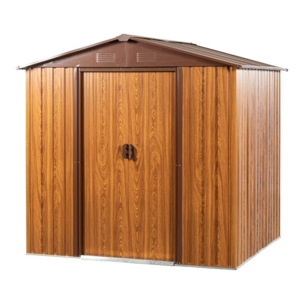 Outdoor Storage Shed 6ft x 6ft Heavy Duty Metal Tool Sheds Storage House Easy Assembly for Garden Patio Lawn Without Window ? Premium & Durable Design-New