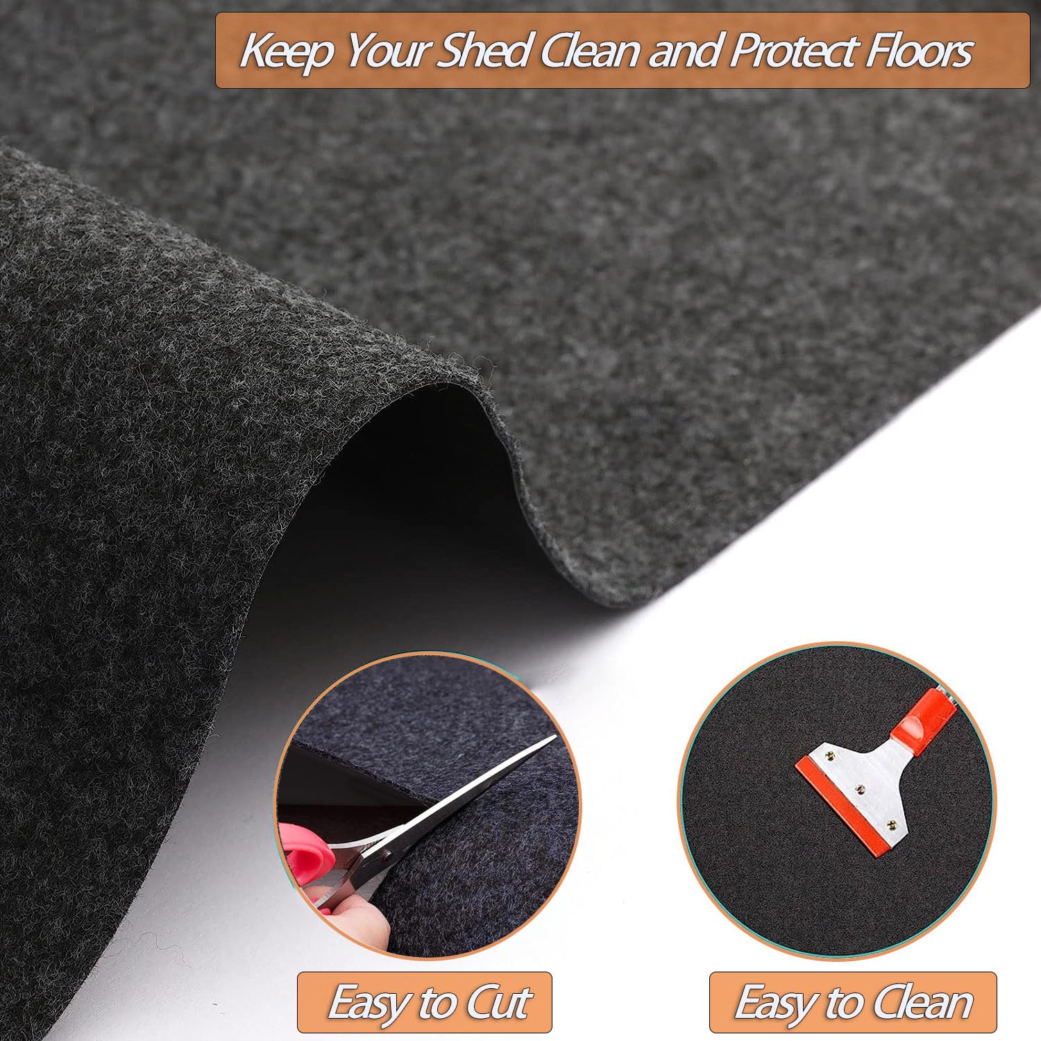 6 x 4 FT Outdoor Storage Shed Mat, Waterproof Storage Shed Flooring Mat, Anti-Slip Patio Furniture Floor Scratch Prevention Mat, Dustproof Outdoor Carport Mat (6 x 4 FT)??-New - Image 5