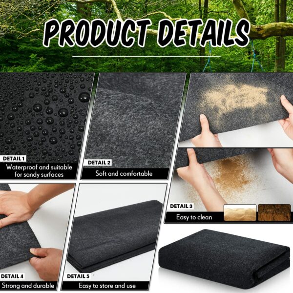 Haull Waterproof Outdoor Storage Shed Mat, 10x10 ft, Felt Surface, Non Slip Backing, Washable, Storage Shed Not Included-New - Image 5